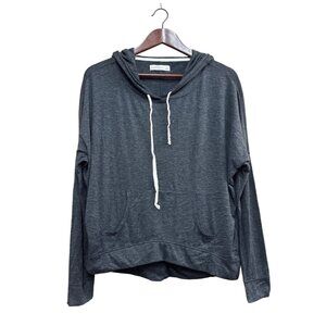 Abercrombie & Fitch Womens Charcoal Gray Hoodie Size L